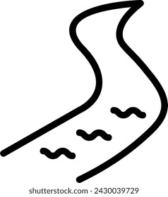 Flusslinien-Symbol-Illustrationsvektor