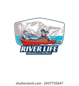 RIVER LIZARD AND CANOE ADVANTURE LOGO