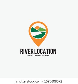 river location Vector Logo Design Template