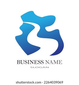 River logo business template vector illustration