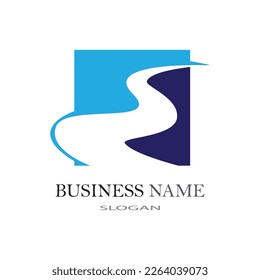 River logo business template vector illustration