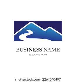 River logo business template vector illustration