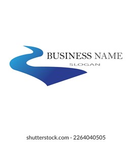 River logo business template vector illustration