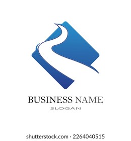 River logo business template vector illustration