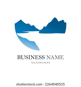 River logo business template vector illustration