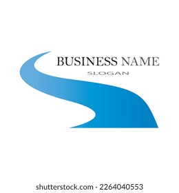 River logo business template vector illustration