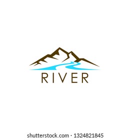 River Logo Design Icon Template