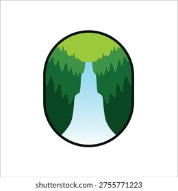 river logo design template vector illustration