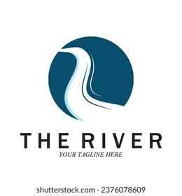 River logo icon vector illustration template design