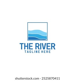 river logo icon vector illustration template design