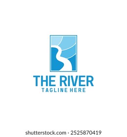ícone de logotipo de rio vetor ilustração modelo design