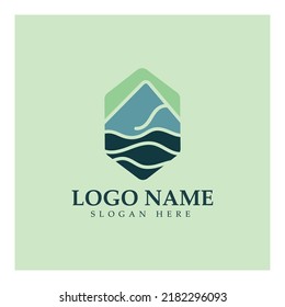 Logo de la montaña logotipo moderno concepto gráfico de vectores plantilla de diseño