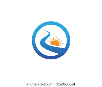 River logo S letters vector icons