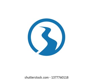 River logo and symbol illustration 