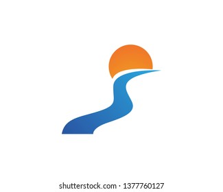 River logo and symbol illustration 