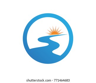 River Logo and symbols icons Template app