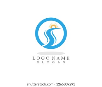 river logo template vector