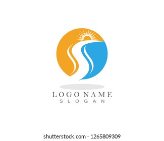 river logo template vector