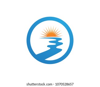 River  Logo Template vector icon illustration
