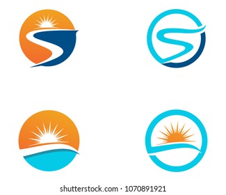 River  Logo Template vector icon illustration app
