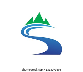 River  Logo Template vector icon illustration