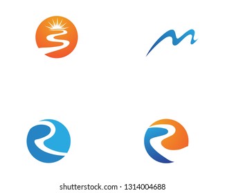 River  Logo Template vector icon illustration
