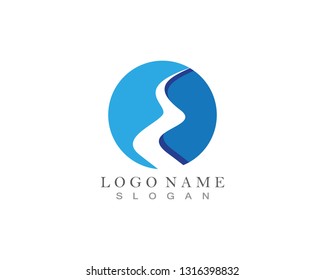 River Logo Template vector icon 