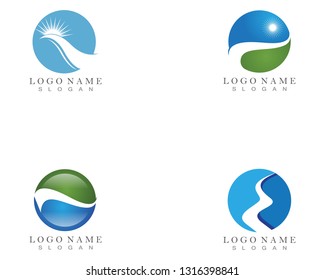 River Logo Template vector icon 