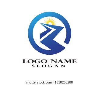 River Logo Template vector icon illustration