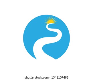 River  Logo Template vector icon illustration