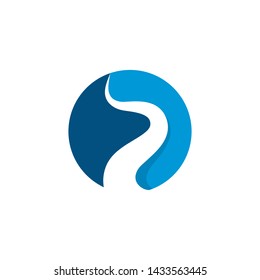 River Logo Template vector icon illustration design 