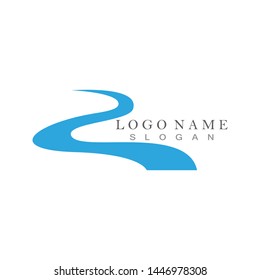 River Logo Template vector icon illustration design