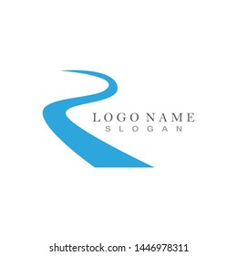 River Logo Template vector icon illustration design