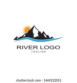 River Logo Template vector icon illustration