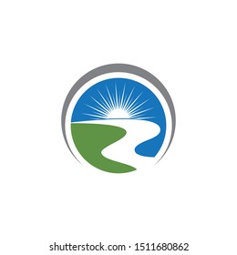 River  Logo Template vector icon illustration