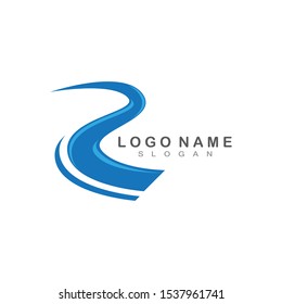  River Logo Template Vector Icon 