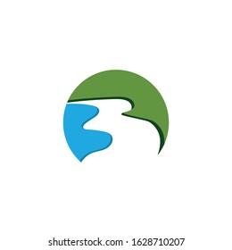 River Logo Template vector symbol nature