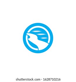 River Logo Template vector symbol nature