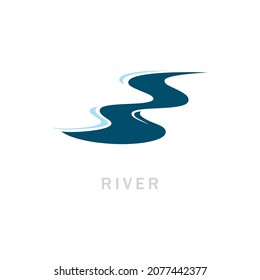 River logo vector icon illustration design