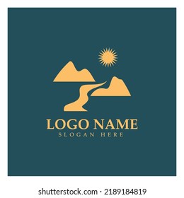 River Logo vector icon illustration design template