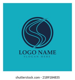 River Logo vector icon illustration design template