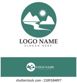 Plantilla de diseño de ilustración de icono del vector del logotipo del río