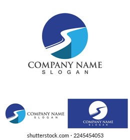River Logo vector icon illustration design template