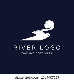 River Logo vector icon illustration design template