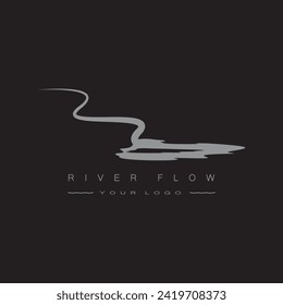 River Logo vector icon illustration design template