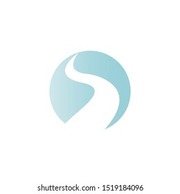 river logo vector illustration template