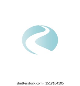 river logo vector illustration template