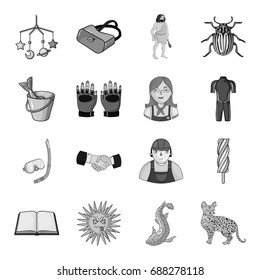 river, lynx, cat and other web icon in monochrome style.animal, tourism, recreation icons in set collection.