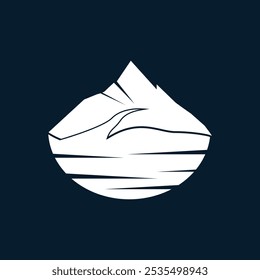 River Mountain Symbol und Symbol, Vektorgrafik