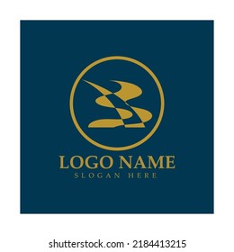 icono de diseño de logotipo de montaña de río